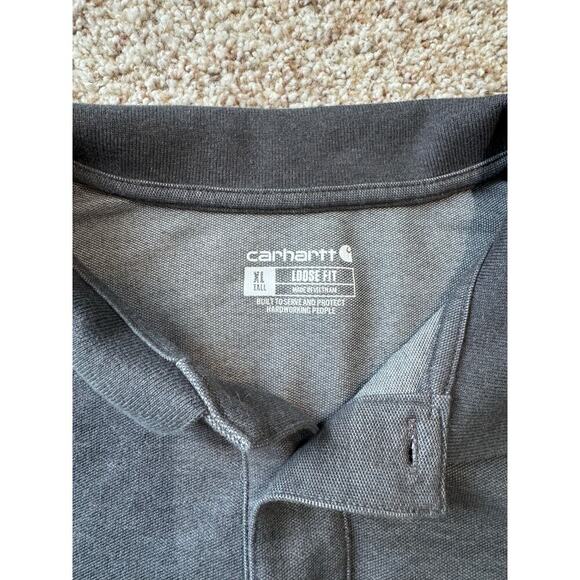 CARHARTT Men's collared polo/shirt; size XL TALL Loose Fit; Cotton Blend - Picture 3 of 8